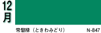 12月：常盤緑（ときわみどり）N-847