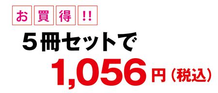 お買い得5冊セットで1,056円税込