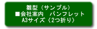 雛型（サンプル）会社案内パンフレットA3サイズ〈2つ折り〉